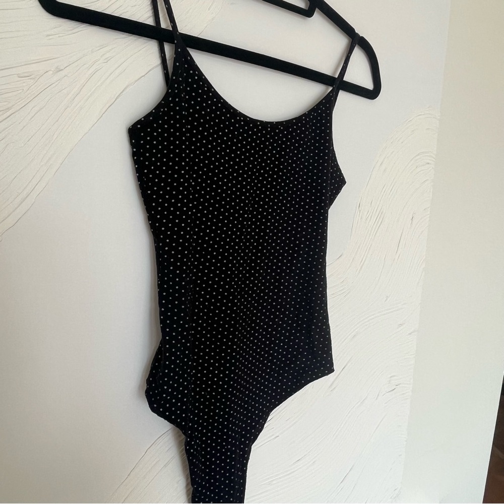 Brandy Melville black polka dot bodysuit